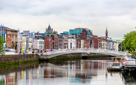 Irish city, Dublin Ireland 