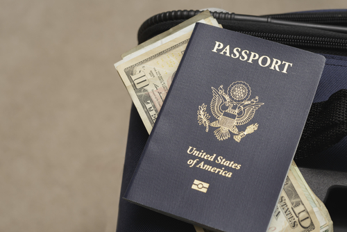 U.S. passport and money