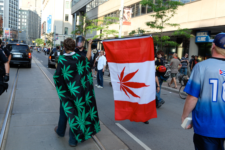 Cannabis protest in Canada