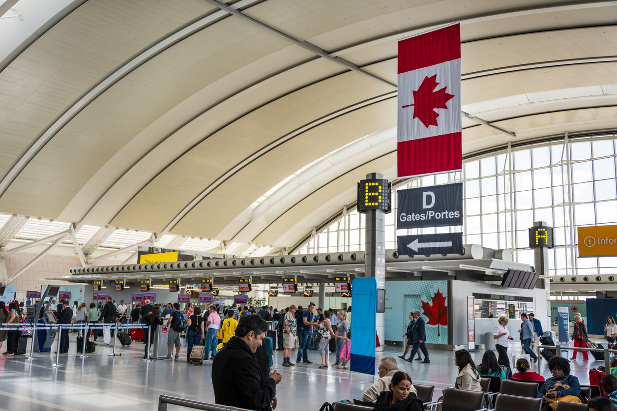 "Toronto,Canada-August 15, 2013: Pearson International Airport. One of largest and busiest airport in the world. About 1100 planes take off or land in a day."