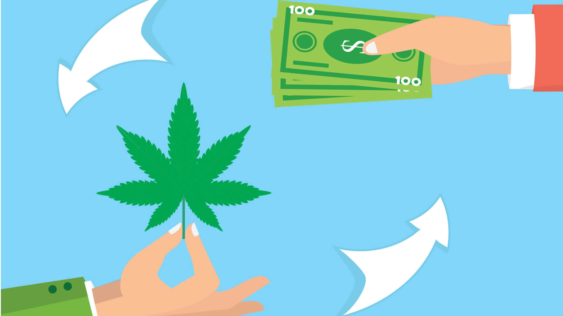 exchanging money for cannabis