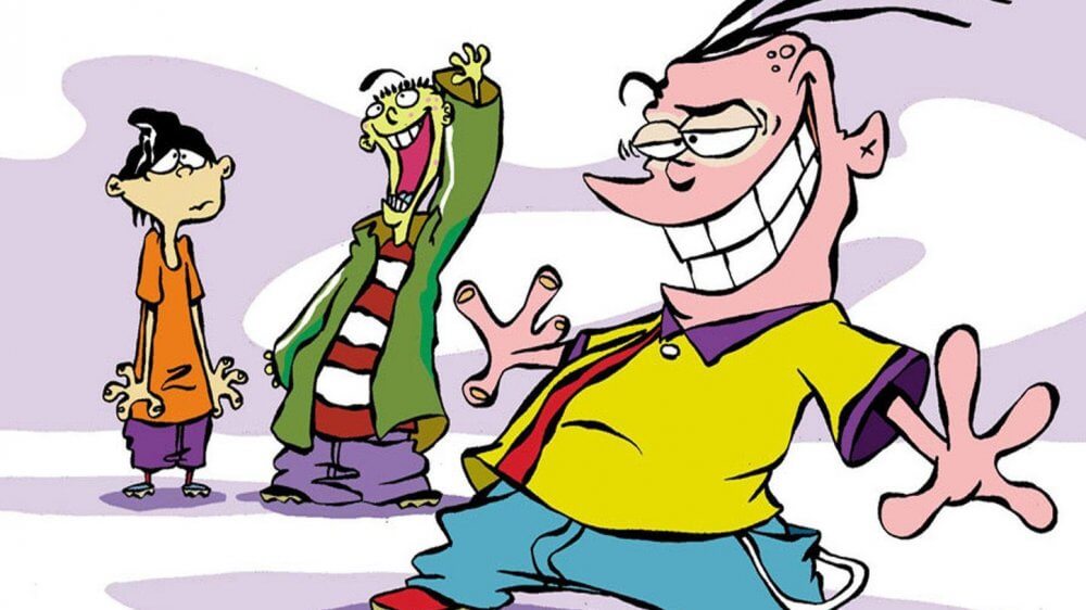Ed, Edd, and Eddy looking up to no good