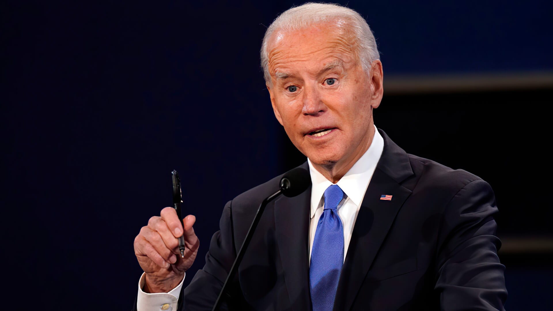 Joe Biden during the Presidential Debate in October
