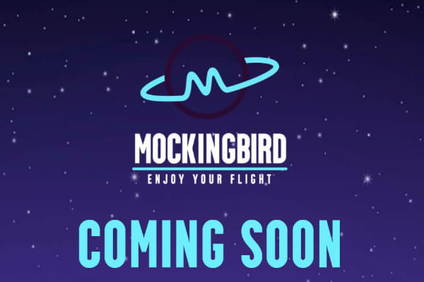 Mockingbird dispensary logo with coming soon underneath