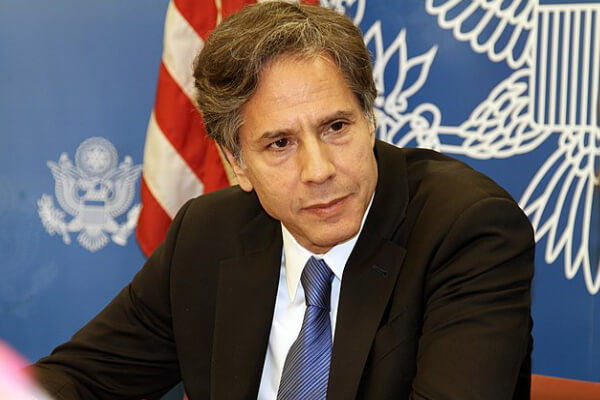 US Secretary of State Anthony Blinken at a meeting